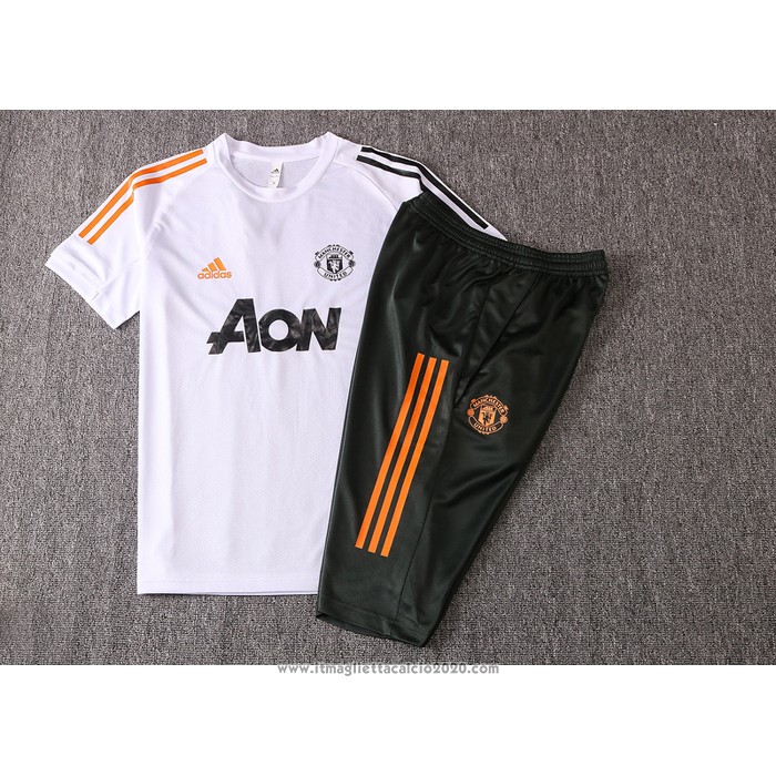 Tuta da Track Manchester United Manica Corta 2020 2021 Bianco